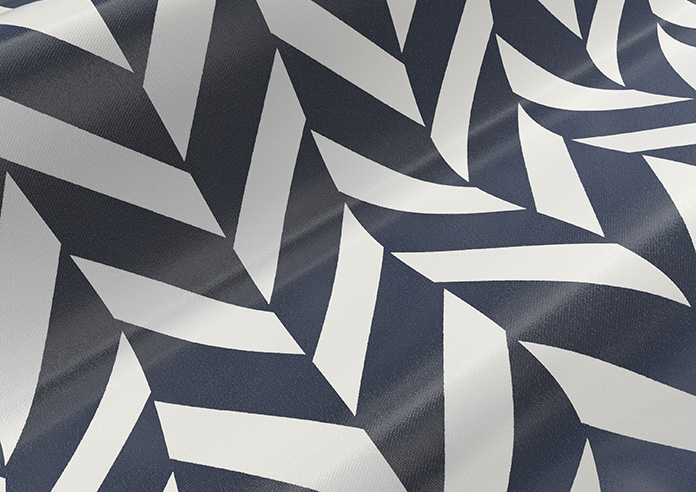 Chevron Stripe, Navy - Roman Blind - Image 4